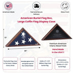 Coffin Flag cases- Coffin flag Box Military  Flag Case -  Burial Flag The Military Gift Store