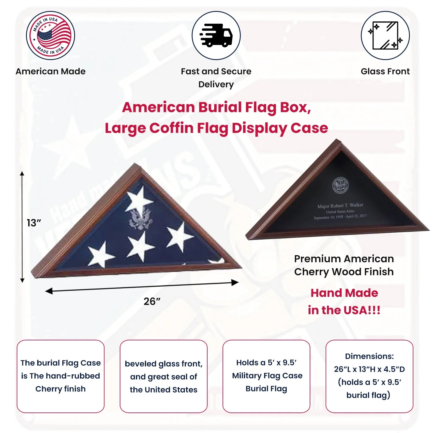 Coffin Flag cases- Coffin flag Box. The Military Gift Store