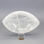 Large Selenite Oval Bowl - Natural Crystal Charging Plate 498g Crystal Destiny