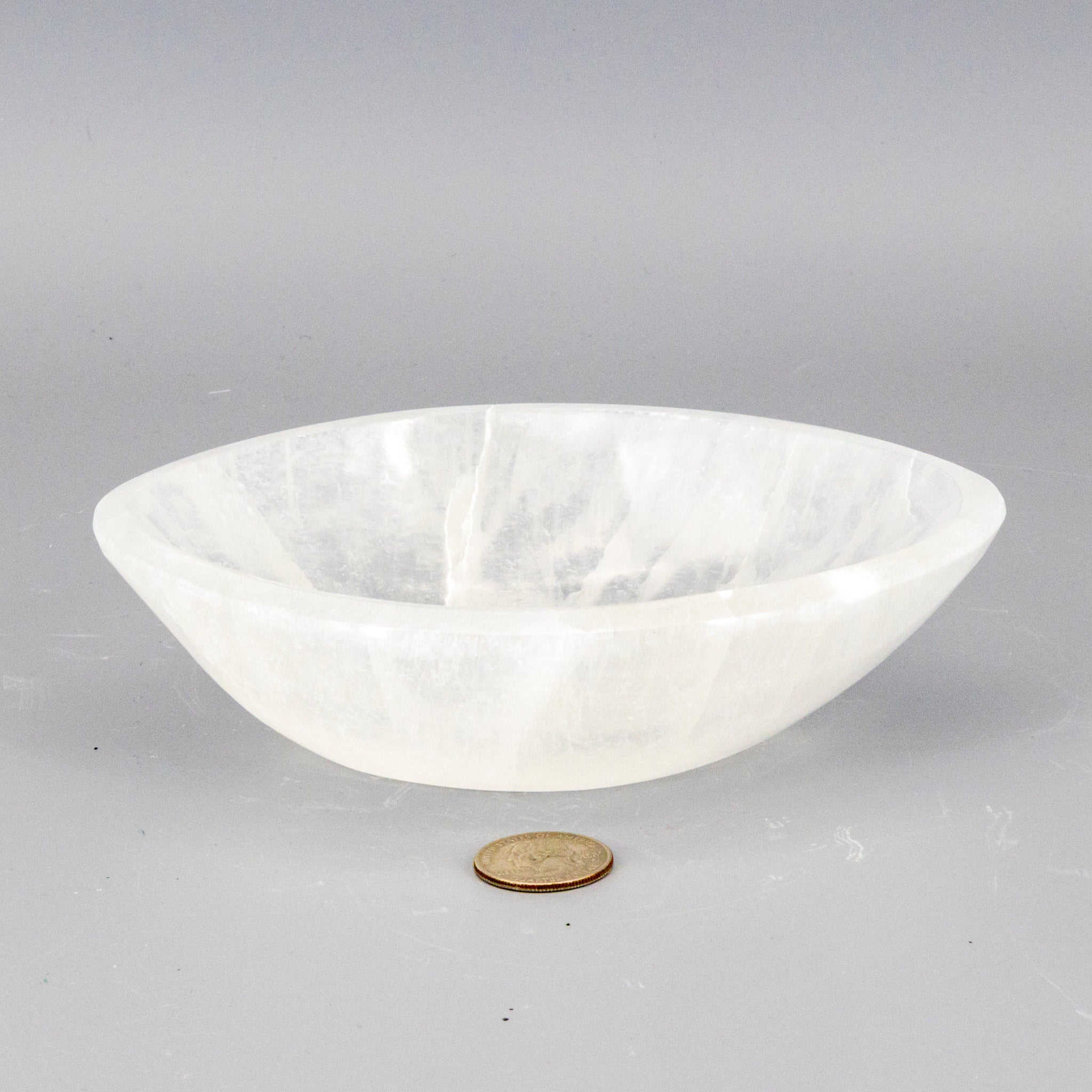 Large Selenite Oval Bowl - Natural Crystal Charging Plate 498g Crystal Destiny