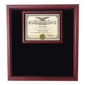 Award certificate Shadowbox, Military Frame - Certificate at Top The Military Gift Store