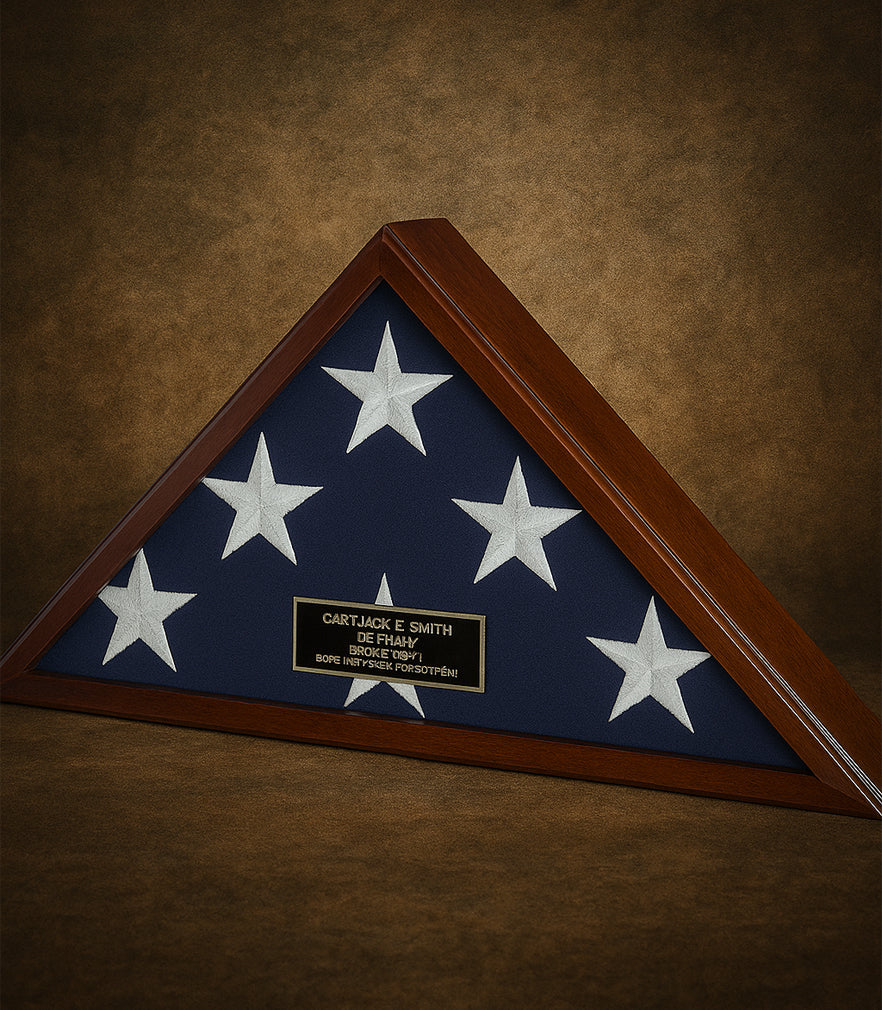 Best Seller Flag Display Case American Made, Large flag case - Fit 3' x 5' Flag. The Military Gift Store