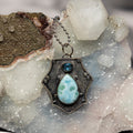 Larimar On 925 Silver Pendant - SJB-DIAMOND ELITES