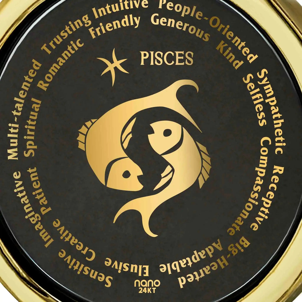 Pisces Necklaces for Lovers of the Zodiac 24k Gold Inscribed Lootquake LLC