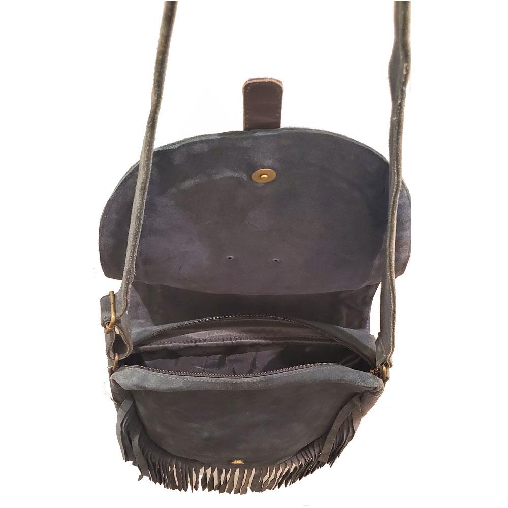 Leather Boho Fringe Suede Tassel Crossbody Bag Adjustable BandsCo Straps