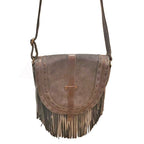 Leather Boho Fringe Suede Tassel Crossbody Bag Adjustable BandsCo Straps
