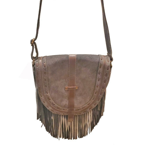 Leather Boho Fringe Suede Tassel Crossbody Bag Adjustable BandsCo Straps