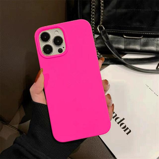 Unique Solid Color Soft Silicone Phone Cases For iPhone 13 12 11 14 Pro Max X XR XS Case For iPhone 12 13 Pro 7 8 SE Cover Silicone Phone Cover Ultra Slim Shockproof Protective Case for iPhone 14 Stevvex
