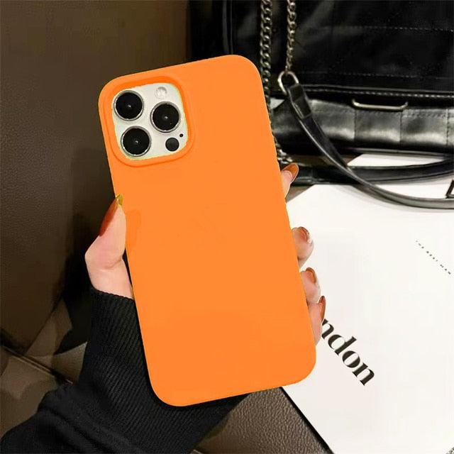 Unique Solid Color Soft Silicone Phone Cases For iPhone 13 12 11 14 Pro Max X XR XS Case For iPhone 12 13 Pro 7 8 SE Cover Silicone Phone Cover Ultra Slim Shockproof Protective Case for iPhone 14 Stevvex