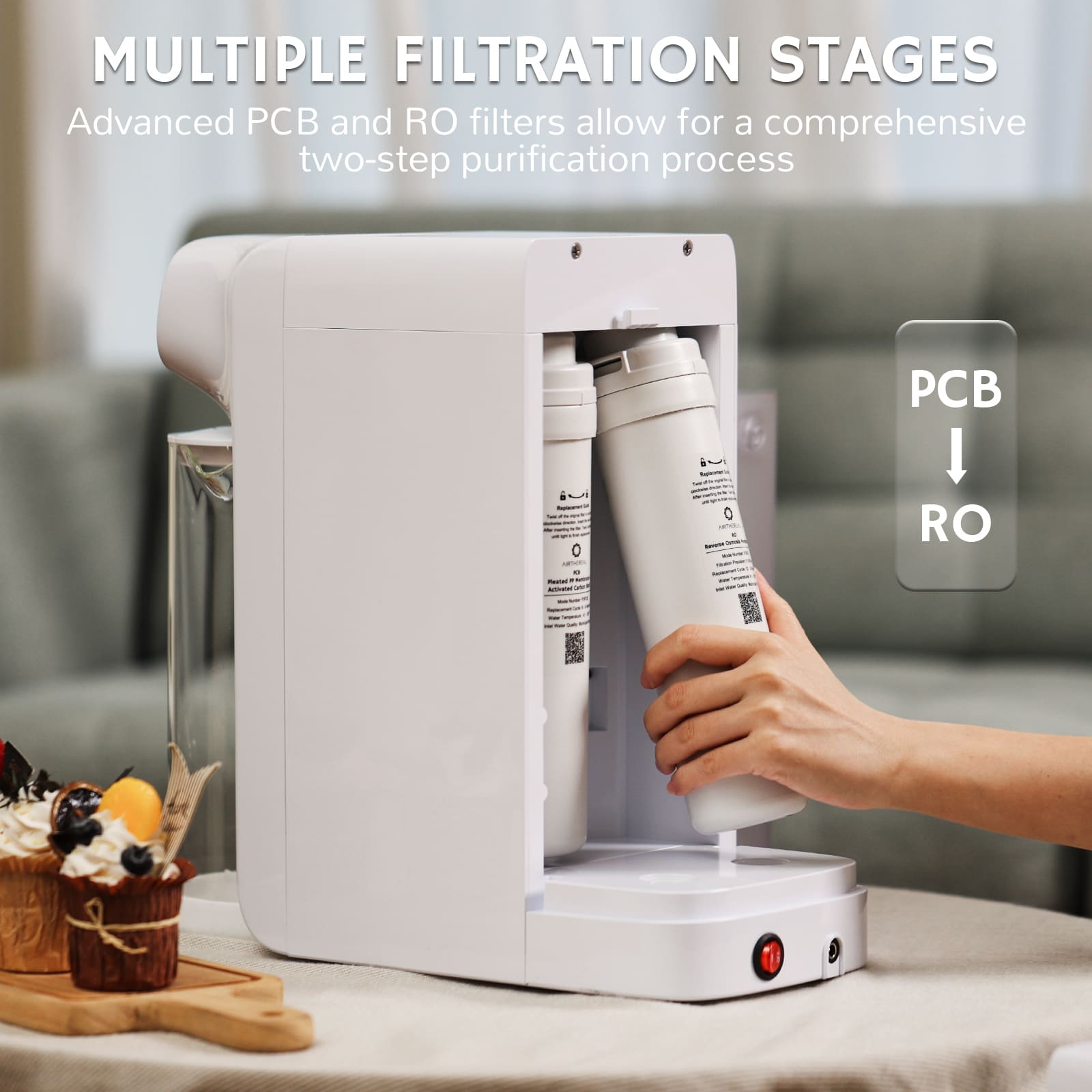 Pristine Lite3 RO Countertop Instant Filtered Water Dispenser Airthereal