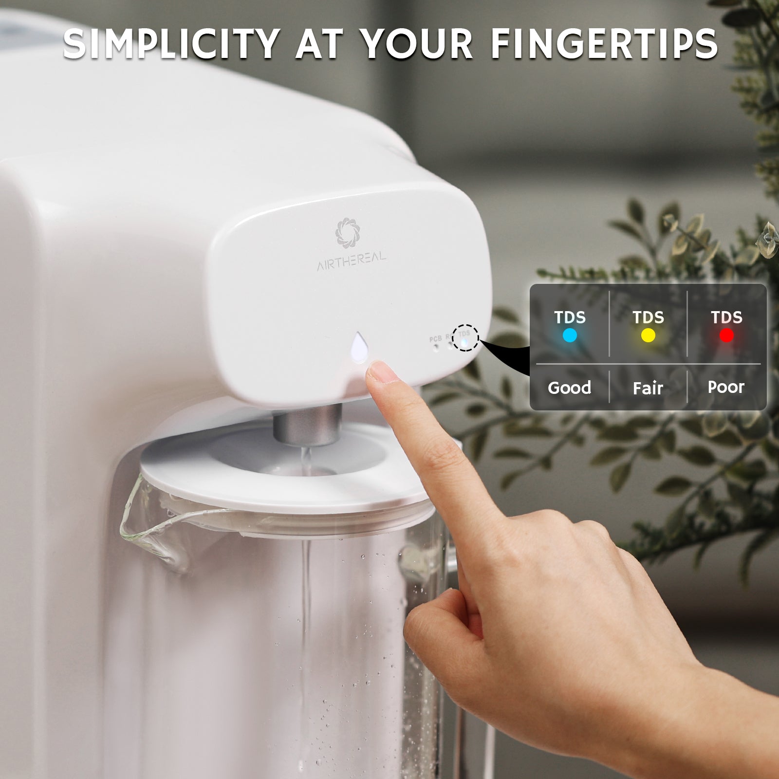 Pristine Lite3 RO Countertop Instant Filtered Water Dispenser Airthereal