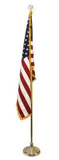 Low Cost Super Tough Indoor American Flag and Pole Kit The Military Gift Store