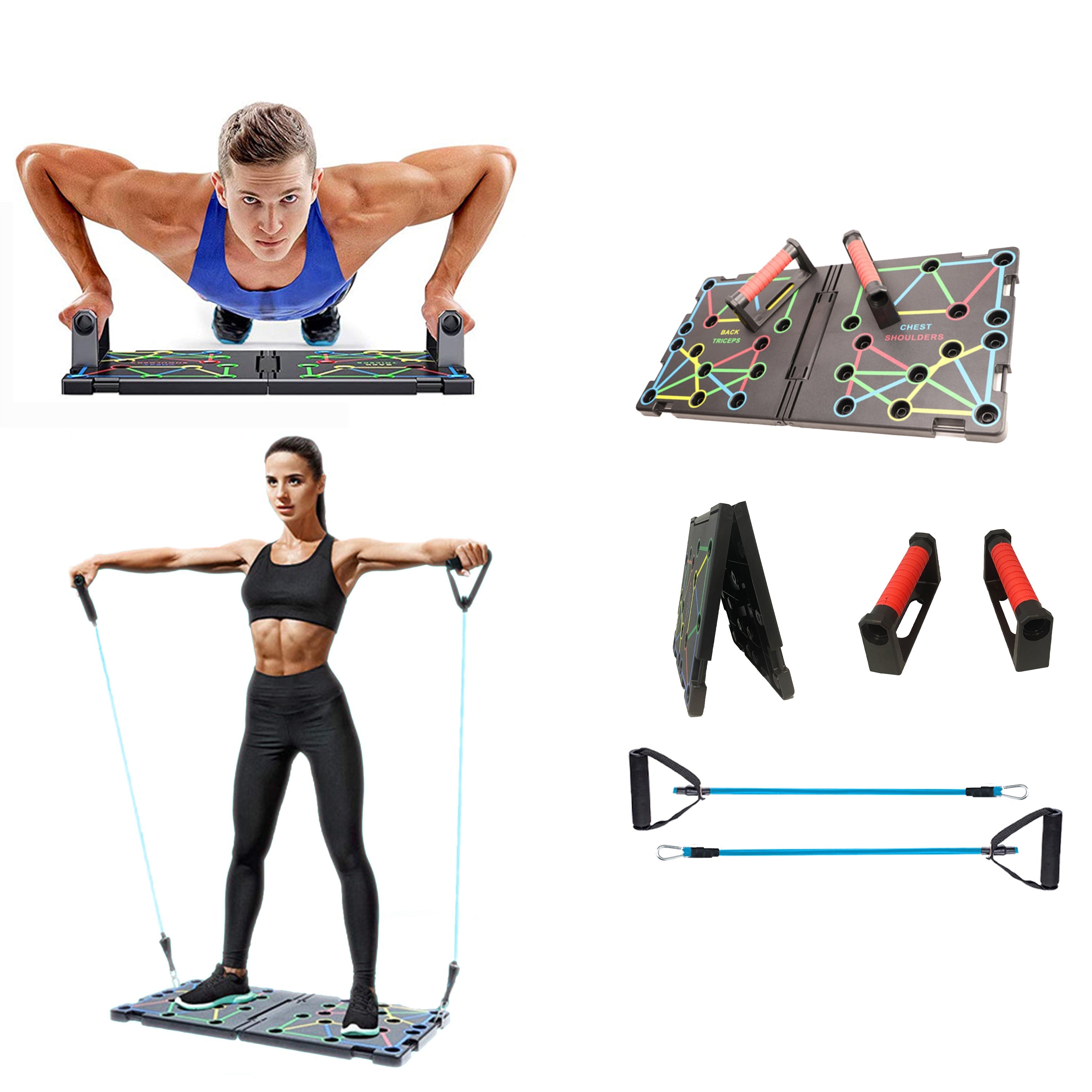 9 in 1 Push Up Rack Board System Fitness Workout Train Gym Exercise - SJB-DIAMOND ELITES