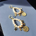 Lucky Charm Pearl Earrings | Gold Plated Freshwater Pearls - Femstylo