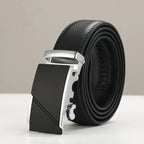 Genuine Leather Men's Belt with Automatic Buckle Pi-Mart