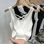 M-4XL Chic Tank Top Sleeveless Summer Korean Fashion Slim Women Aesthetic Camisole Free Shipping - SJB-DIAMOND ELITES