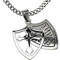Two Piece Shield Cross Necklace KingdomWear