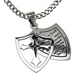 Two Piece Shield Cross Necklace KingdomWear