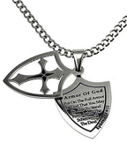 Two Piece Shield Cross Necklace KingdomWear