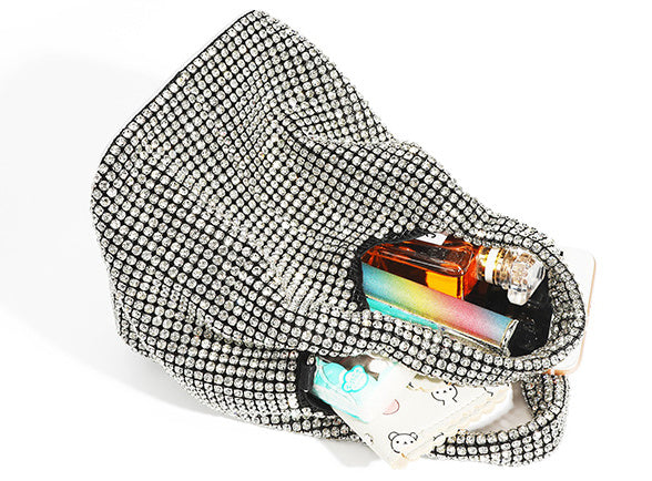 Full Diamond Bag Bucket Rhinestone Chain Purse - SJB-DIAMOND ELITES
