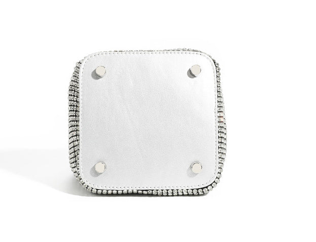 Full Diamond Bag Bucket Rhinestone Chain Purse - SJB-DIAMOND ELITES