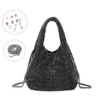 Full Diamond Bag Bucket Rhinestone Chain Purse - SJB-DIAMOND ELITES