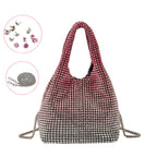 Full Diamond Bag Bucket Rhinestone Chain Purse - SJB-DIAMOND ELITES