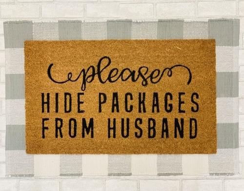 Gray Buffalo Check Doormat Base Mat Layering Backing For Welcome Mats Gingham Entryway Rug BandsCo Straps