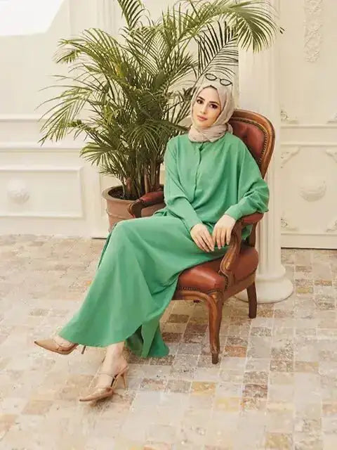 Fashion Single Breasted Muslim Dresses Lootquake LLC