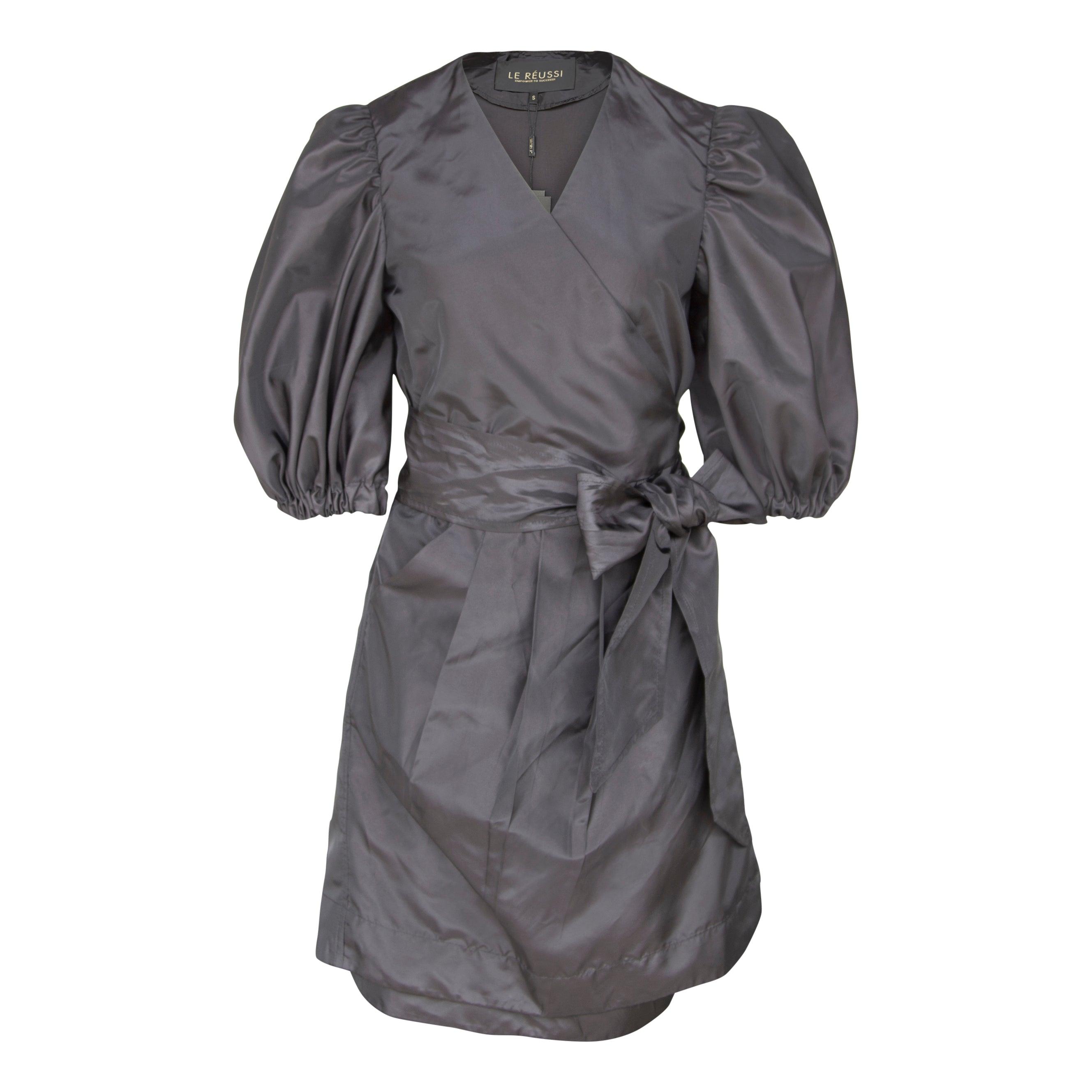 Black Lusso Wrap Dress Purplish Diva