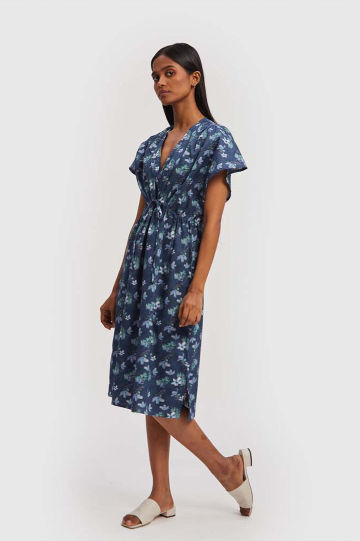 Midnight Gathered Dress Purplish Diva