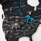 3D Wooden World Map Midnight - SJB-DIAMOND ELITES