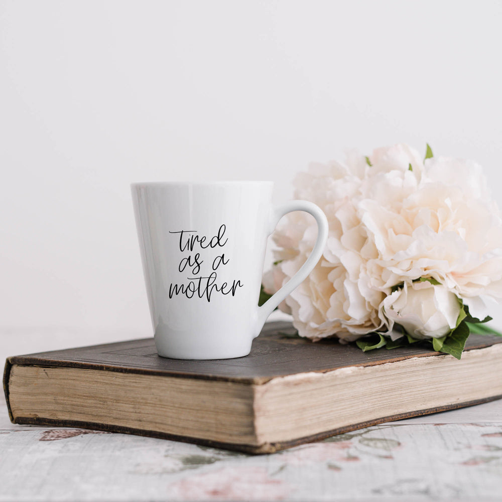 Tired As A Mother Grande Limited Edition Round 2 Mug Gift For Mom Navy Royal Blue Or White BandsCo Straps