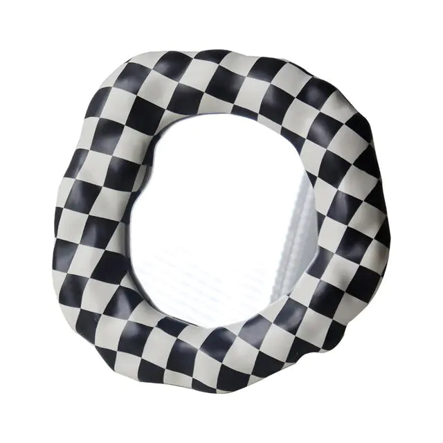 Black & White Checkerboard Vanity Mirror Pi-Mart