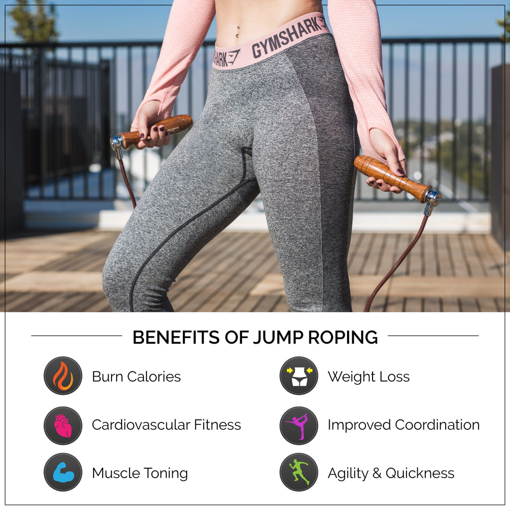 MRX Weighted Leather Jump Rope Heavy Duty Wood Handle - SJB-DIAMOND ELITES