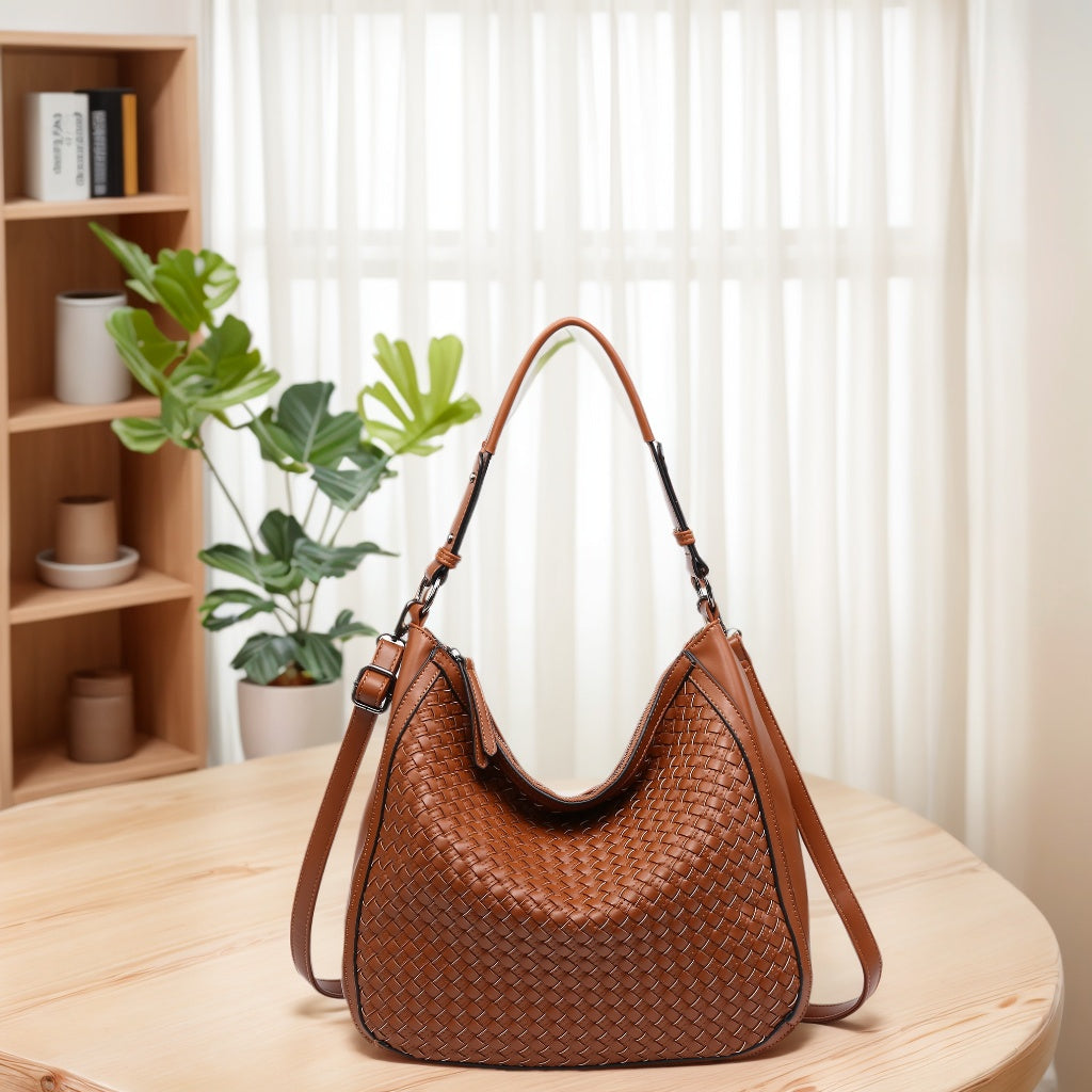 Hobo Woven Shoulder Bag in Large - SJB-DIAMOND ELITES