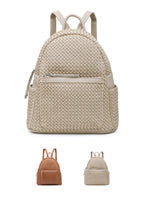 Woven backpack purse for women beige 2068 BE - SJB-DIAMOND ELITES
