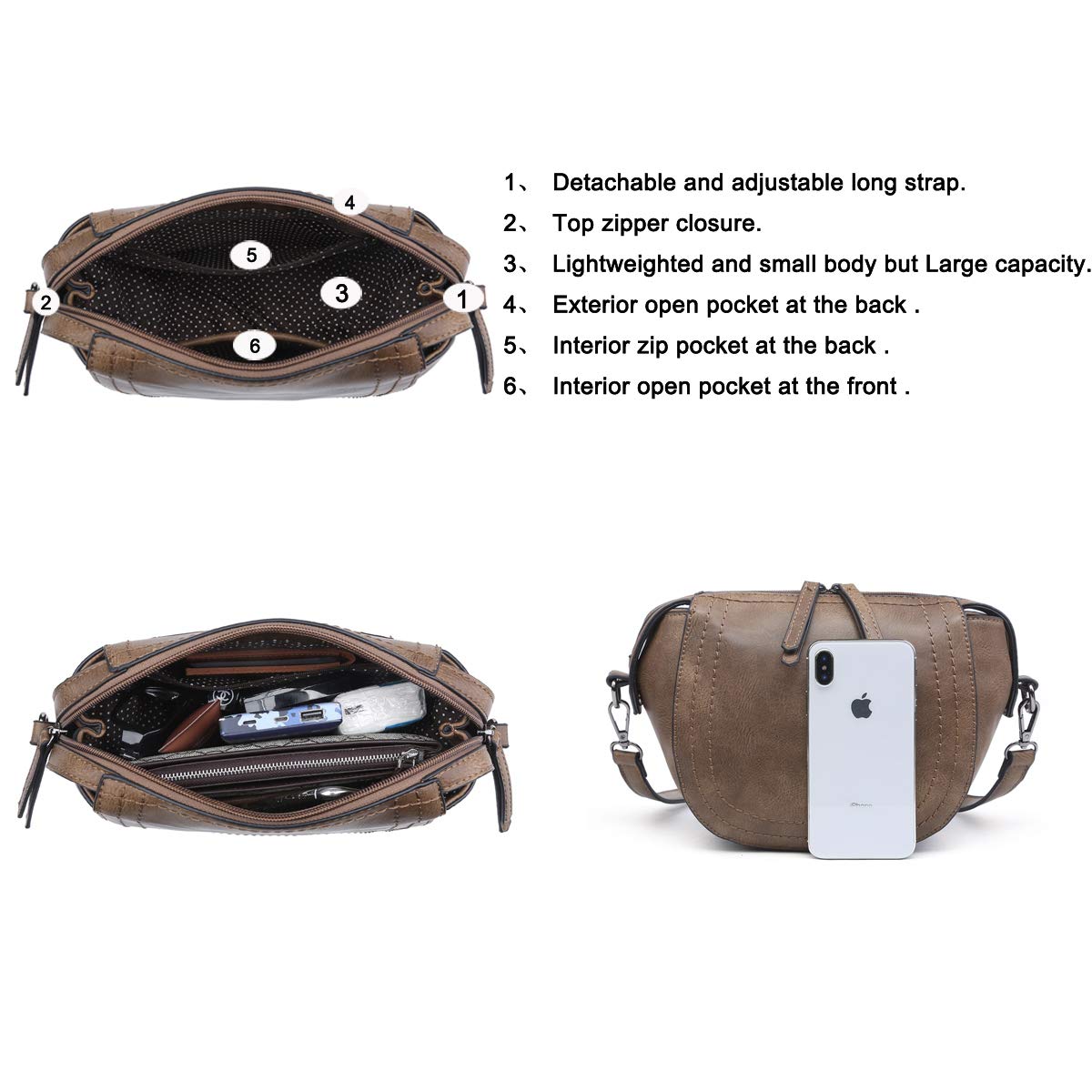 Small crossbody bag shell shape 2657OL05 - SJB-DIAMOND ELITES