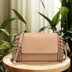 Silver Small Crossbody Bag Tan Compact Black Square Purse With Handcrafted Weave detail - SJB-DIAMOND ELITES