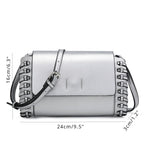 Silver Small Crossbody Bag Tan Compact Black Square Purse With Handcrafted Weave detail - SJB-DIAMOND ELITES