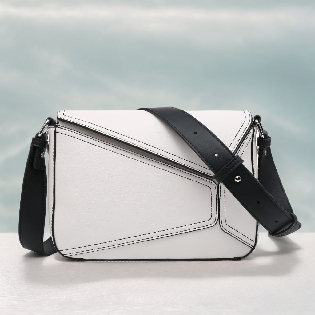Small Women's Crossbody Bag with Square Purse and Geometrical Patchwork flapover crossbody purse - SJB-DIAMOND ELITES