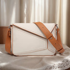 Small Women's Crossbody Bag with Square Purse and Geometrical Patchwork flapover crossbody purse - SJB-DIAMOND ELITES