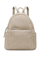 Woven backpack purse for women beige 2068 BE - SJB-DIAMOND ELITES
