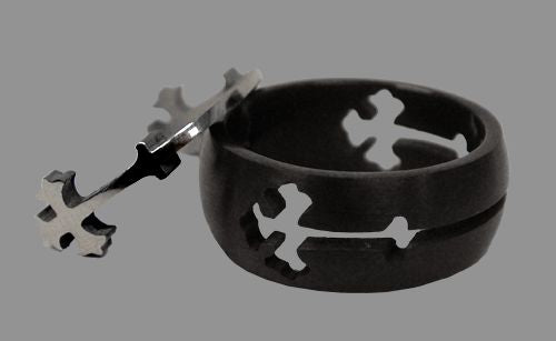Black Double Cross Band KingdomWear