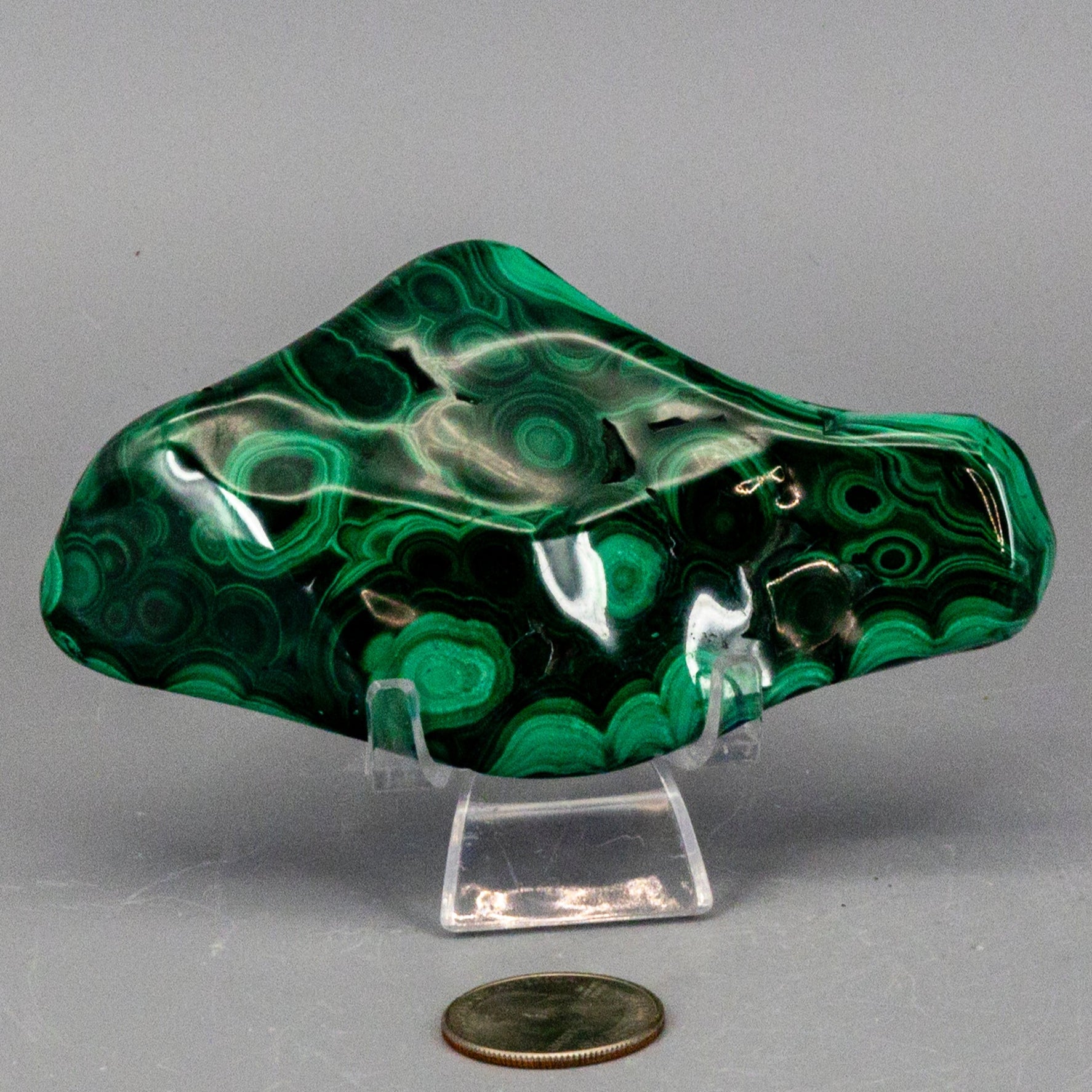 Natural Malachite Freeform Crystal - Grounding Protection Stone for Transformation Crystal Destiny