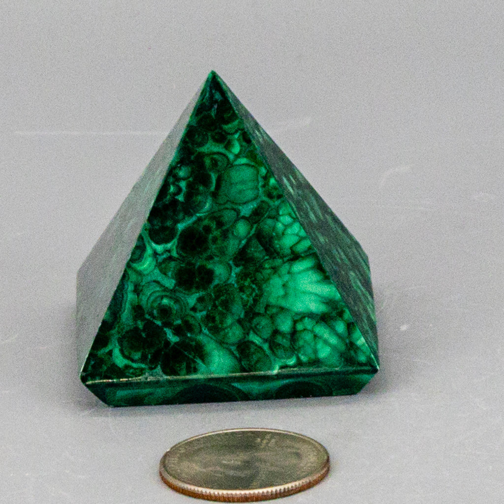 Malachite Pyramid, High Quality Crystal