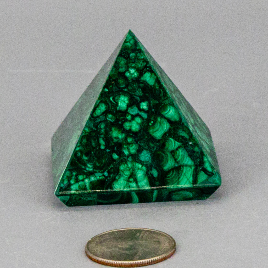 Malachite Pyramid, High Quality Crystal