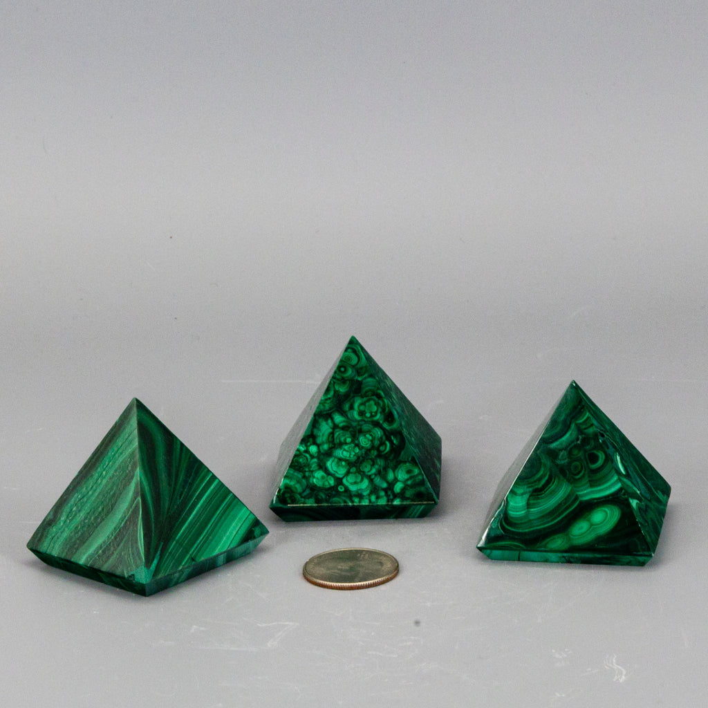 Malachite Pyramid, High Quality Crystal