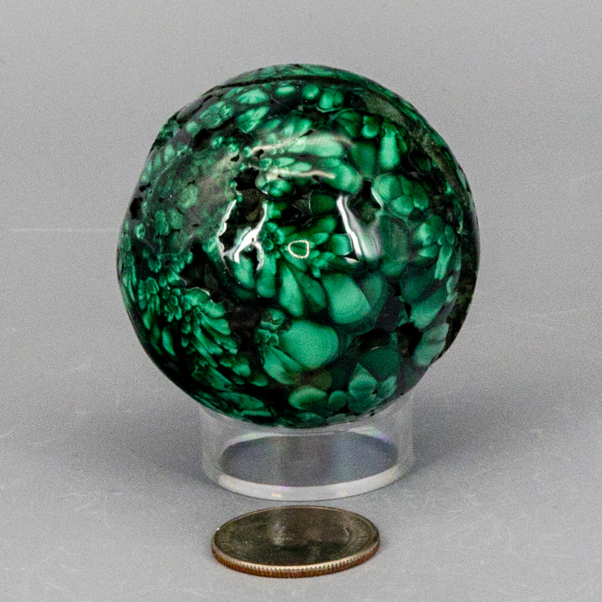 Malachite Sphere - Natural Protective Healing Crystal 278g One-of-a-Kind Crystal Destiny