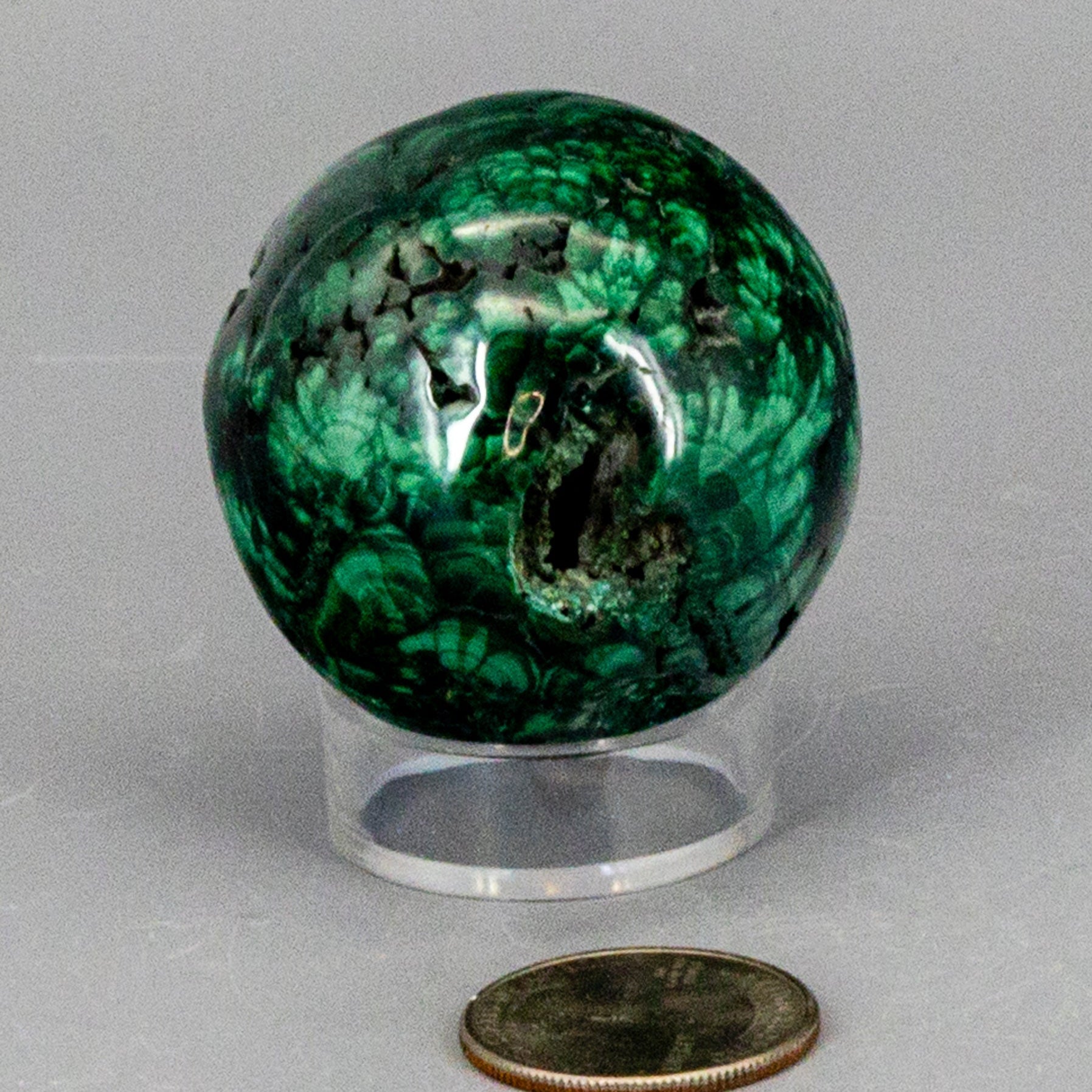 Malachite Sphere - Natural Protective Healing Crystal 278g One-of-a-Kind Crystal Destiny